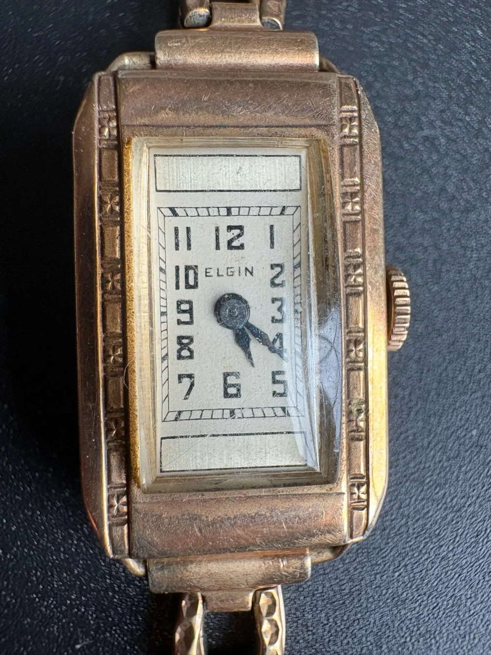 10K Gold Filled Womens Vintage Elgin Bracelet‎ Watch Clasp - Gold Tone